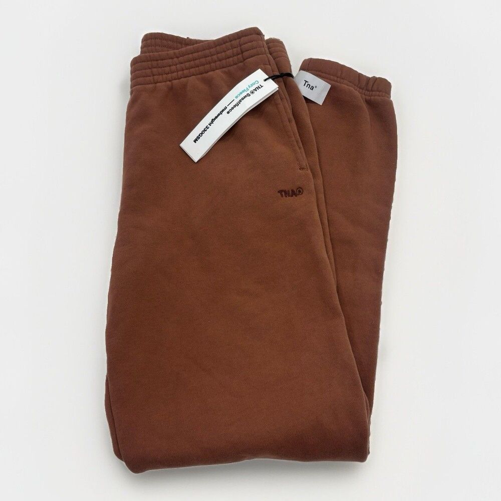 TNA Sweatpants Womens Size Medium Sweatfleece Cozy Perfect Brown NWT